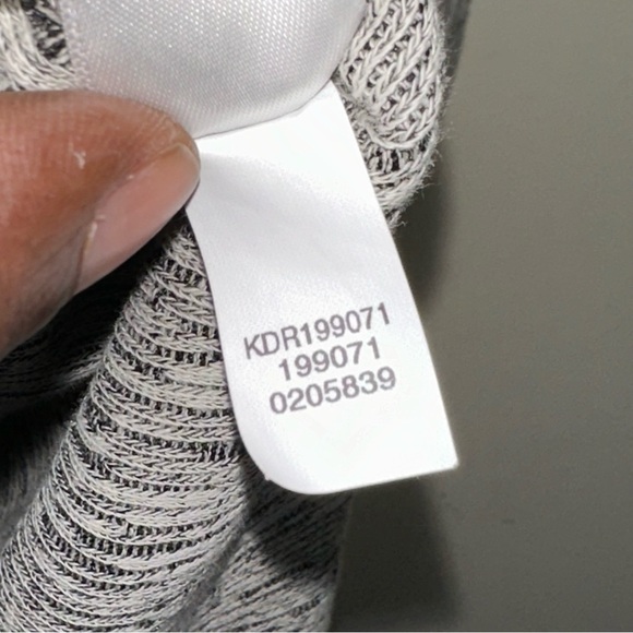 Pure J Jill Dress Medium Mature Gray Textured Linen Blend V Neck Boho Beach Y2K - Picture 3 of 7